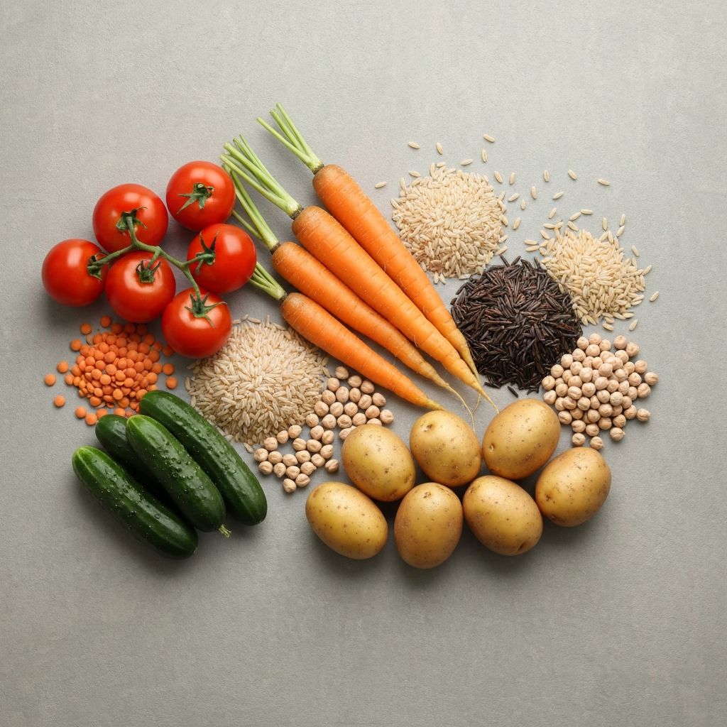 Fresh organic vegetables and whole foods